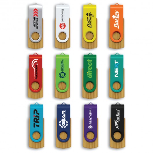 4GB Bamboo USB Drives Colours